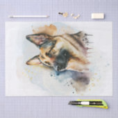 German Shepherd Dog Watercolor Seidenpapier (Handwerk)
