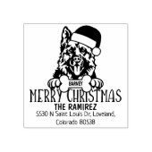German Shepherd Dog Weihnachts-Rücksendeadresse Gummistempel (Prägung)