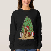 German Shepherd Dog with Christmas Tree and Sweatshirt (Vorderseite)