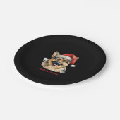 German Shepherd Dog Xmas Weihnachtsgeschenke Ideen Pappteller (Schrägansicht)