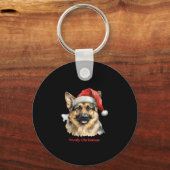 German Shepherd Dog Xmas Weihnachtsgeschenke Ideen Schlüsselanhänger (Vorderseite)
