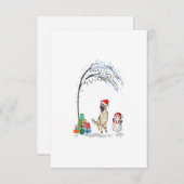 German Shepherd Dogs Merry Christmas Winter Tree RSVP Karte (Vorne/Hinten)