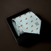 German Shepherd Dogs Pattern Monogrammed Krawatte