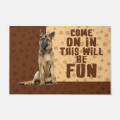 German Shepherd Doormat, Funny GSD Lover Gift Fußmatte (Vorderseite)
