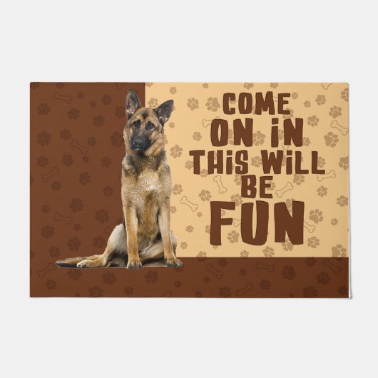 German Shepherd Doormat, Funny GSD Lover Gift Fußmatte (Vorderseite)