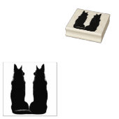 German Shepherd Double Silhouette Gummistempel (Stempel)