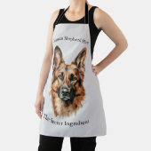 German Shepherd Drawing Portrait Apron Schürze (InSitu)