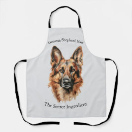 German Shepherd Drawing Portrait Apron Schürze