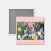 German Shepherd Easter Puppy Magnet (Vorderseite/Rückseite)