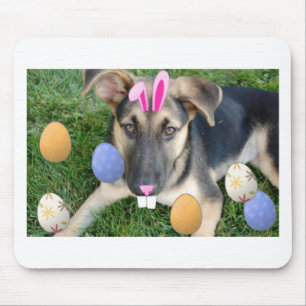 German Shepherd Easter Puppy Mousepad