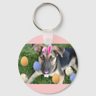 German Shepherd Easter Puppy Schlüsselanhänger