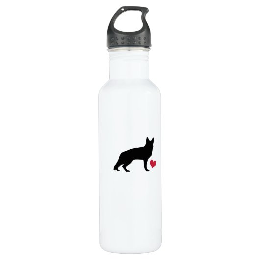 German Shepherd Edelstahlflasche (Vorderseite)