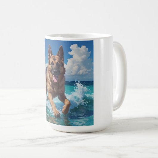 German Shepherd Elegant Coffee Tasse (VorderseiteRechts)