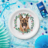 German Shepherd Elegant Dog Weihnachtsfeiertag Pappteller (Party)
