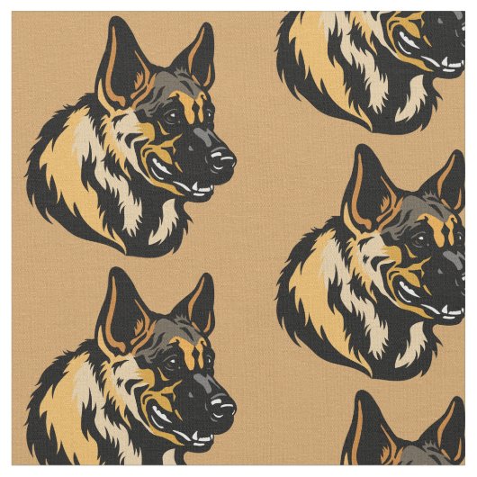 German Shepherd Fabric Stoff (Nahaufnahme)