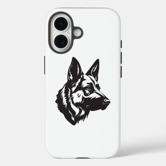 German Shepherd Face iPhone Case (Rückseite)