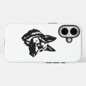 German Shepherd Face iPhone Case (Rückseite (Horizontal))