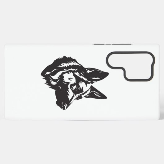 German Shepherd Face Samsung Case Galaxy Hülle (Rückseite (Horizontal))