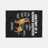 German Shepherd Fleecedecke (Vorderseite (Horizontal))