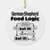 German Shepherd Food Logic Keramik Ornament (Vorne)