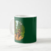 German Shepherd Forest Adventure Dog Kaffeetasse (Vorderseite Links)