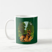 German Shepherd Forest Adventure Dog Kaffeetasse (Links)