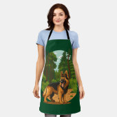 German Shepherd Forest Adventure Dog Schürze (Getragen)