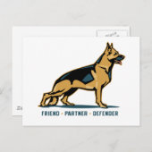 German Shepherd Friend Postkarte (Vorne/Hinten)