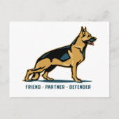 German Shepherd Friend Postkarte (Vorderseite)