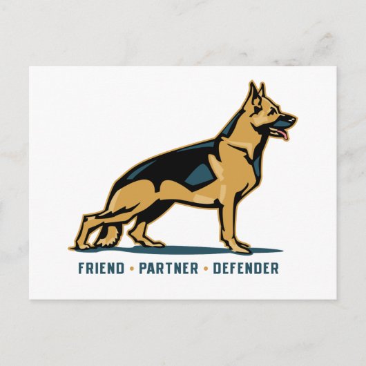 German Shepherd Friend Postkarte (Vorderseite)