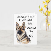German Shepherd Funny Birthday Karte (Gelbe Blume)
