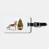 German Shepherd Funny Christmas Dog mit Baum Gepäckanhänger (Vorderseite horizontal)