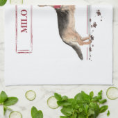 German Shepherd Funny Christmas Dog mit Baum Geschirrtuch (Gefaltet)