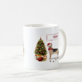 German Shepherd Funny Christmas Dog mit Baum Kaffeetasse (VorderseiteRechts)