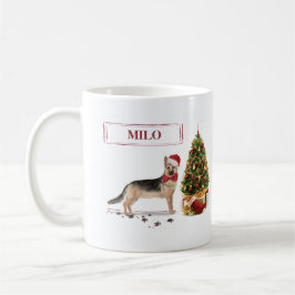 German Shepherd Funny Christmas Dog mit Baum Kaffeetasse