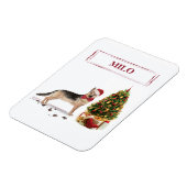 German Shepherd Funny Christmas Dog mit Baum Magnet (Linke Seite)