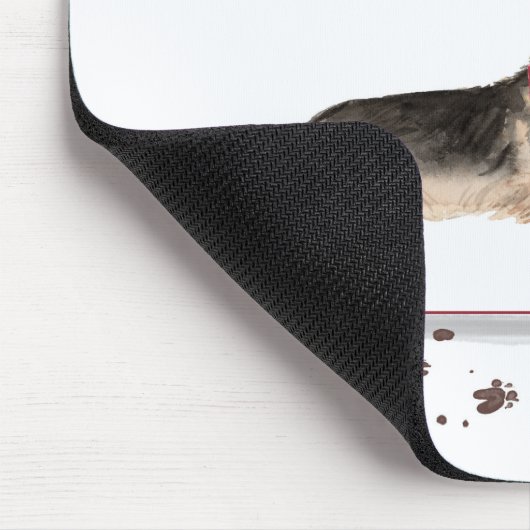 German Shepherd Funny Christmas Dog mit Baum Mousepad (Ecke)