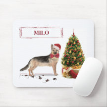 German Shepherd Funny Christmas Dog mit Baum