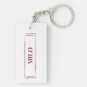 German Shepherd Funny Christmas Dog mit Baum Schlüsselanhänger (Rückseite)