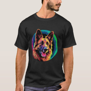 German Shepherd Funny Dog Pop Art Pet Liebe Mama T-Shirt