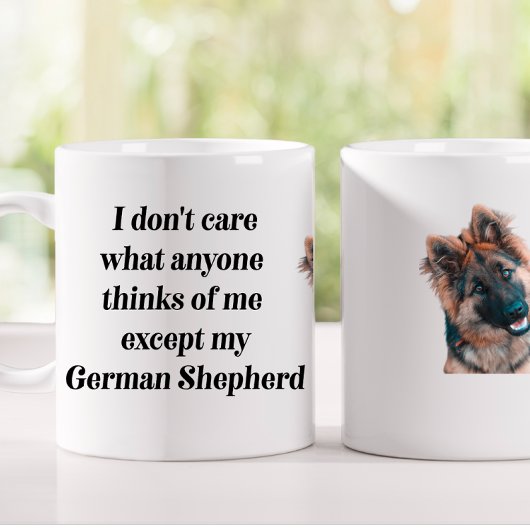 German Shepherd Funny Gift Tasse lächeln