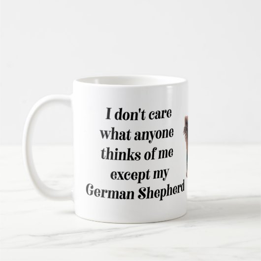 German Shepherd Funny Gift Tasse lächeln (Links)