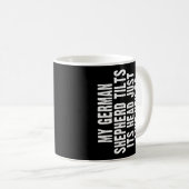 German Shepherd Gift Tilt Head Hund Niedliches, lu Kaffeetasse (VorderseiteRechts)