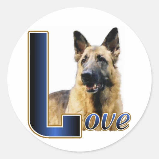 German Shepherd Gifts Runder Aufkleber (Vorderseite)