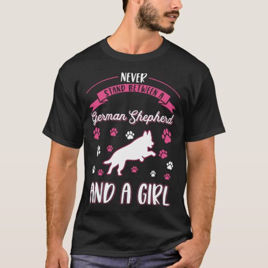 German Shepherd Girl T-Shirt (Vorderseite)