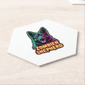 German Shepherd GSD Shep Zombie Dog Halloween Esse Untersetzer (angewinkelt)