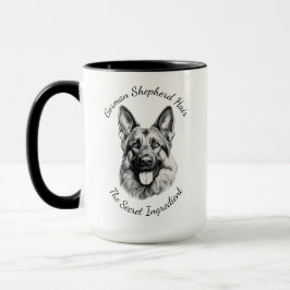 German Shepherd Hair Is the Secret Ingredient Mug Tasse