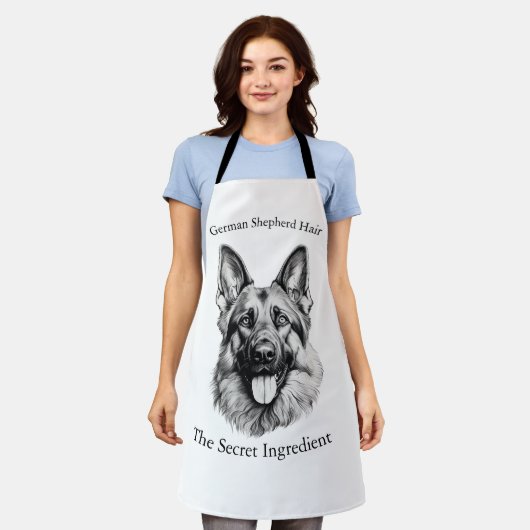 German Shepherd Hair the Secret Ingredient Apron Schürze (Getragen)