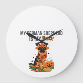 German Shepherd Halloween Costume  My German Sheph Große Wanduhr