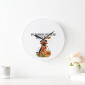 German Shepherd Halloween Costume  My German Sheph Große Wanduhr (Zuhause)